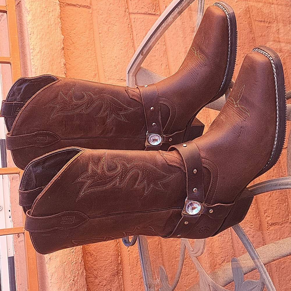 Caballo Dorado Brown Leather Cowgirl Boots, Womans Size 27 - Picture 2 of 11